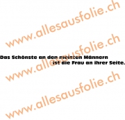 Das Schönste an den meisten Männern ist die Frau an ihrer Seite.
