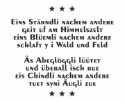 Eins Stärndli nach em andere geit uf...