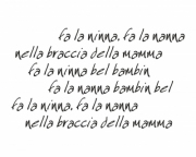 fa la ninna....